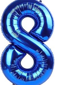 Blue Number 8 Balloon