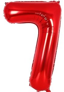 Red Number 7 Balloon
