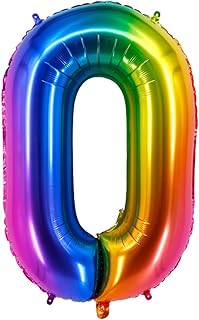 Rainbow Number 0 Balloon