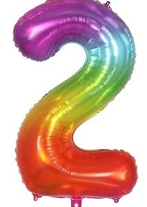 Rainbow Number 2 Balloon