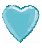 Baby blue heart foil balloon