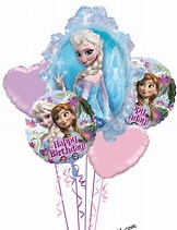 Frozen balloon bouquet